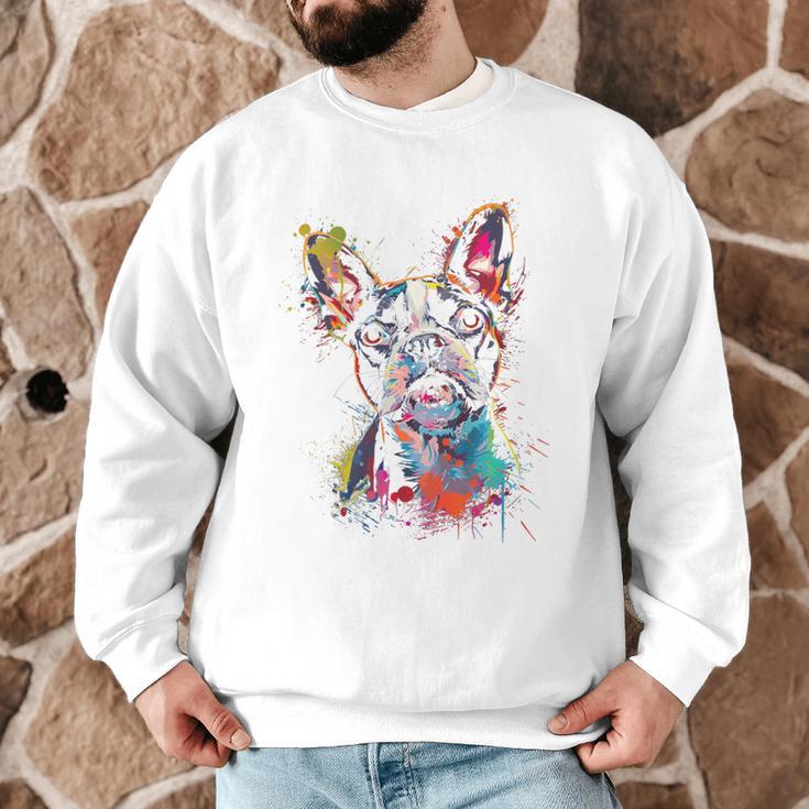 Boston Terrier Splash Men Graphic Sweatshirt, novelty gifts, funny gifts