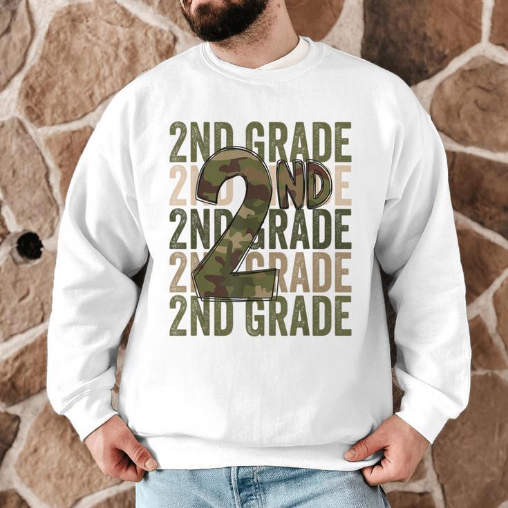 Camo Team 2nd Grade Squad Back To School Teacher Kids Boys Men Graphic Sweatshirt, novelty gifts, funny gifts