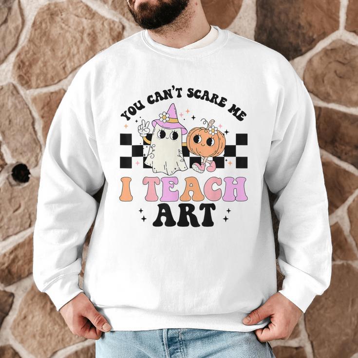 You Can't Scare Me I Teach Art Retro Teacher Ghost Halloween Men Graphic Sweatshirt, novelty gifts, funny gifts You Can't Scare Me I Teach Art Retro Teacher Ghost Halloween Men Graphic Sweatshirt, novelty gifts, funny gifts