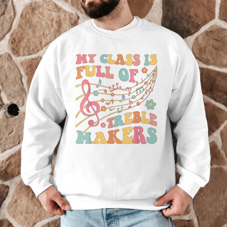 My Class Is Full Of Treble Makers Funny Music Teacher Groovy Men Women Girls Kids Men Graphic Sweatshirt, novelty gifts, funny gifts My Class Is Full Of Treble Makers Funny Music Teacher Groovy Men Women Girls Kids Men Graphic Sweatshirt, novelty gifts, funny gifts