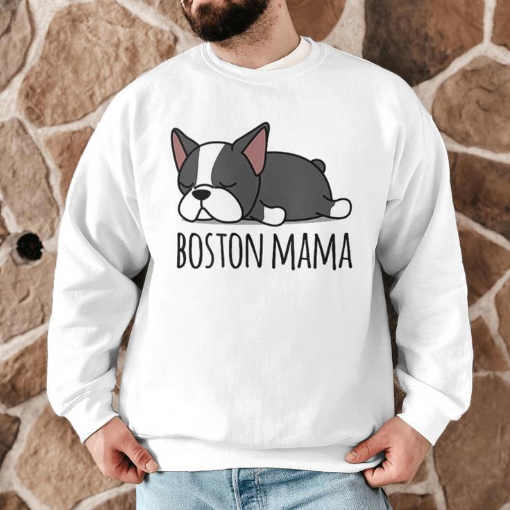 Cute Boston Terrier Boston Mama Men Graphic Sweatshirt, novelty gifts, funny gifts