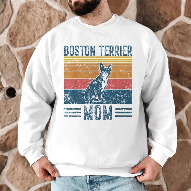 Dog Boston Terrier Mom Vintage Boston Terrier Mom Men Graphic Sweatshirt, novelty gifts, funny gifts