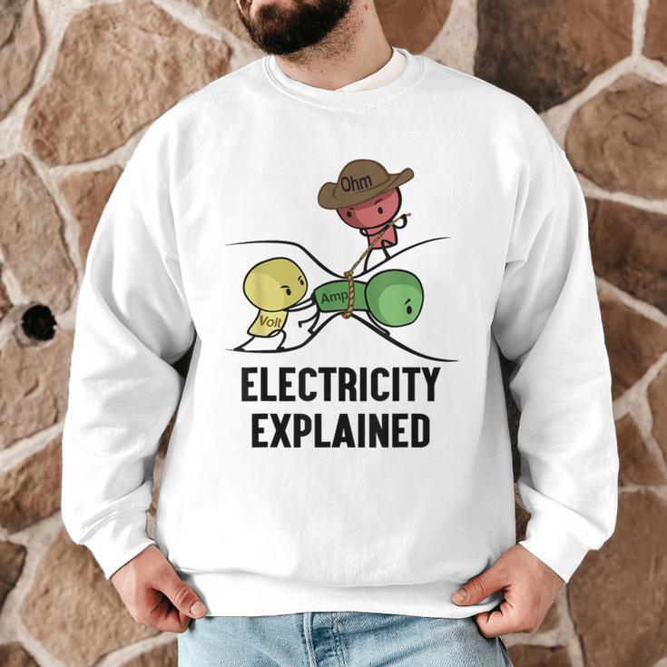 Electricity Explained Physics Nerd I Teacher School Men Graphic Sweatshirt, novelty gifts, funny gifts Electricity Explained Physics Nerd I Teacher School Men Graphic Sweatshirt, novelty gifts, funny gifts