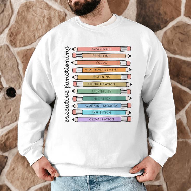 Executive Functioning Skills Back To School Sped Teacher SLP Men Graphic Sweatshirt, novelty gifts, funny gifts