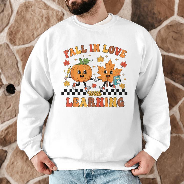 Fall In Love With Learning Teacher Student Autumn Pumpkin Men Graphic Sweatshirt, novelty gifts, funny gifts Fall In Love With Learning Teacher Student Autumn Pumpkin Men Graphic Sweatshirt, novelty gifts, funny gifts