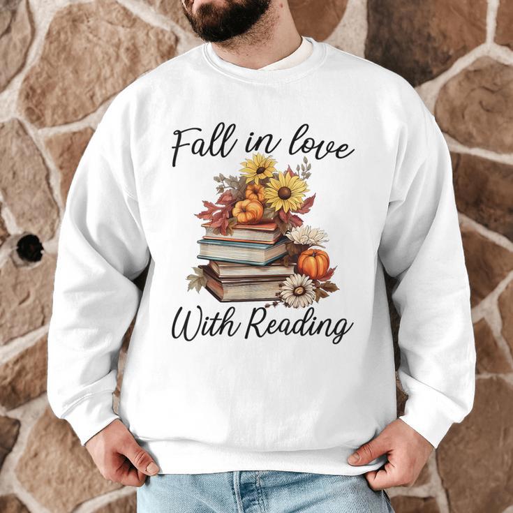 Fall In Love With Reading Book Autumn Teachers Pumpkins Men Graphic Sweatshirt, novelty gifts, funny gifts Fall In Love With Reading Book Autumn Teachers Pumpkins Men Graphic Sweatshirt, novelty gifts, funny gifts