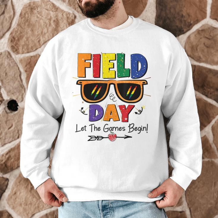Field Day 2025 Let The Games Begin Kids Boys Girls Teachers Men Graphic Sweatshirt, novelty gifts, funny gifts