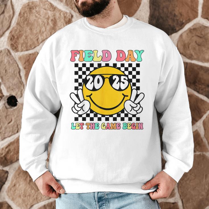 Field Day 2025 Let The Games Begin Yellow Team Teachers Kids Men Graphic Sweatshirt, novelty gifts, funny gifts