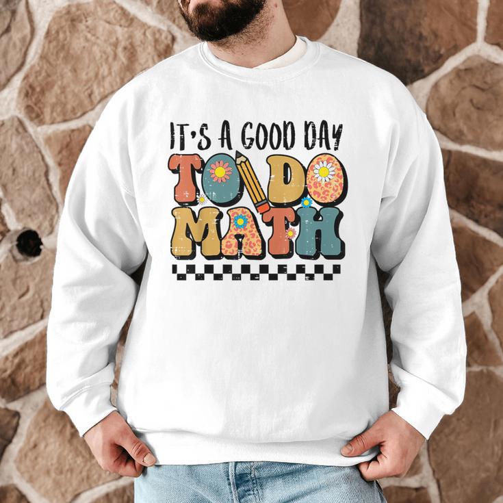 Good Day To Do Math Teacher Vintage Groovy Nerd Women Men Men Graphic Sweatshirt, novelty gifts, funny gifts
