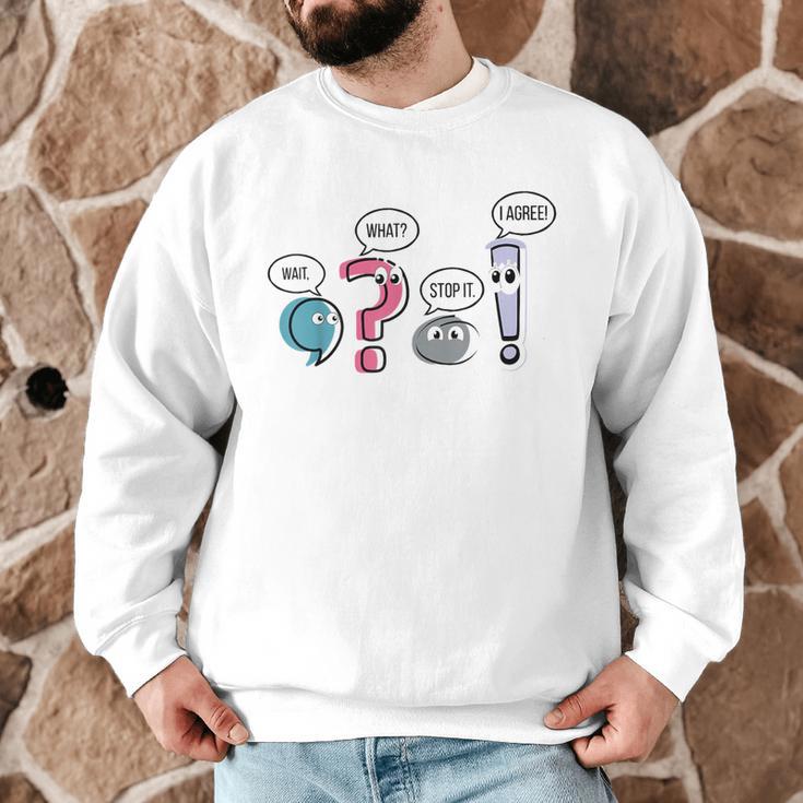 Grammar Teacher Punctuation English First Day Back To School Men Graphic Sweatshirt, novelty gifts, funny gifts Grammar Teacher Punctuation English First Day Back To School Men Graphic Sweatshirt, novelty gifts, funny gifts