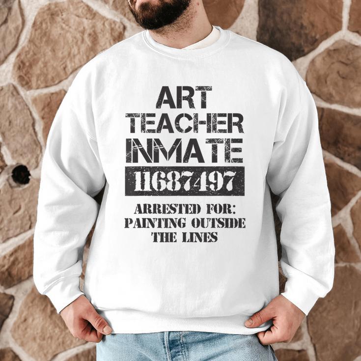 Halloween Art Teacher Prisoner Costume Men Graphic Sweatshirt, novelty gifts, funny gifts