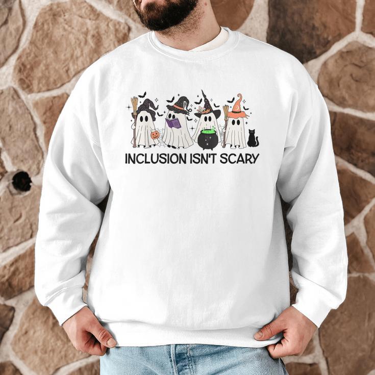 Inclusion Isn't Scary Boo Ghost Halloween Sped Teacher Men Graphic Sweatshirt, novelty gifts, funny gifts
