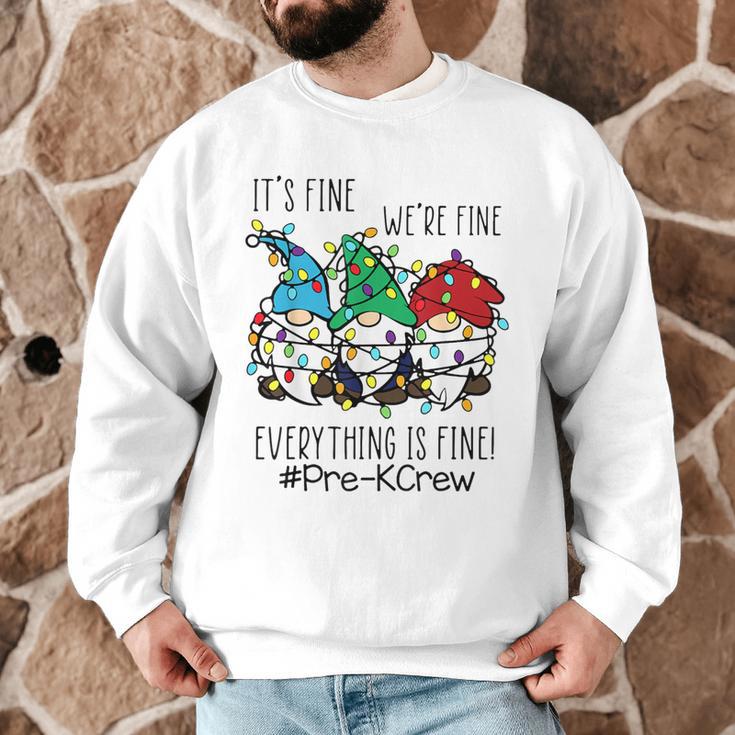 It's Fine We'Re Fine Gnome Pre-K Teacher Christmas Light For Men Women Men Graphic Sweatshirt, novelty gifts, funny gifts It's Fine We'Re Fine Gnome Pre-K Teacher Christmas Light For Men Women Men Graphic Sweatshirt, novelty gifts, funny gifts