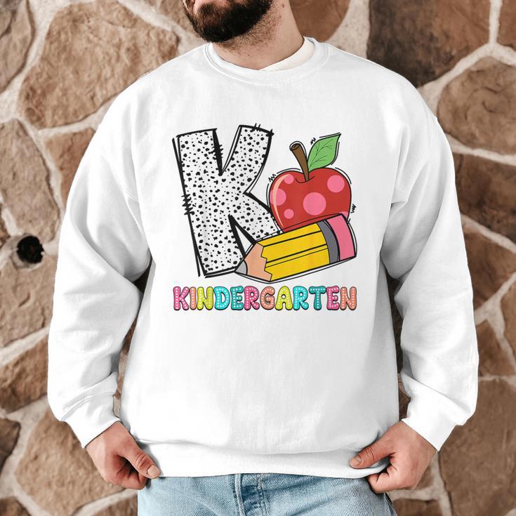 K Is For Kindergarten Teacher Pencil Apple Back To School Men Graphic Sweatshirt, novelty gifts, funny gifts K Is For Kindergarten Teacher Pencil Apple Back To School Men Graphic Sweatshirt, novelty gifts, funny gifts