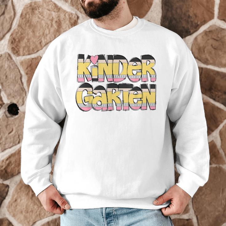 Kindergarten Pencil First Day Of School Teacher Toddler Kids Men Graphic Sweatshirt, novelty gifts, funny gifts