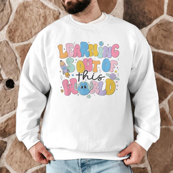 Learning Is Out Of This World Solar System Science Teacher Men Graphic Sweatshirt, novelty gifts, funny gifts Learning Is Out Of This World Solar System Science Teacher Men Graphic Sweatshirt, novelty gifts, funny gifts