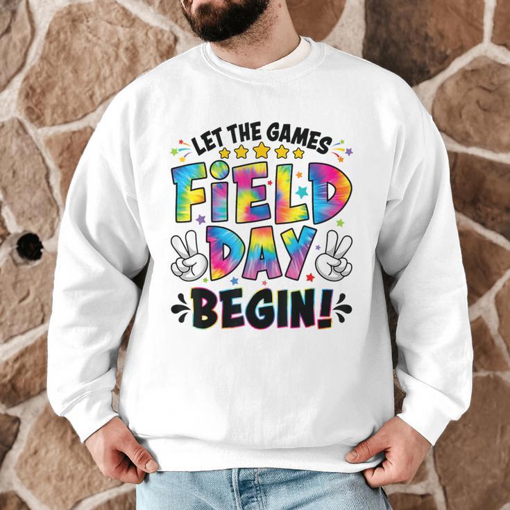 Let The Games Field Day Begin Tie Dye Adults Teacher Kids Men Graphic Sweatshirt, novelty gifts, funny gifts