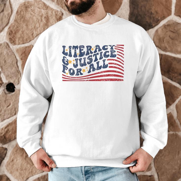 Literacy Justice For All Teacher Men Graphic Sweatshirt, novelty gifts, funny gifts Literacy Justice For All Teacher Men Graphic Sweatshirt, novelty gifts, funny gifts