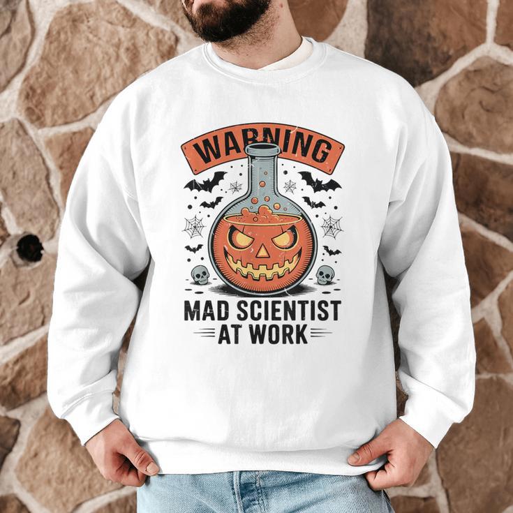 Mad Scientist Pumpkin Science Teacher Halloween Costume Kids Men Graphic Sweatshirt, novelty gifts, funny gifts