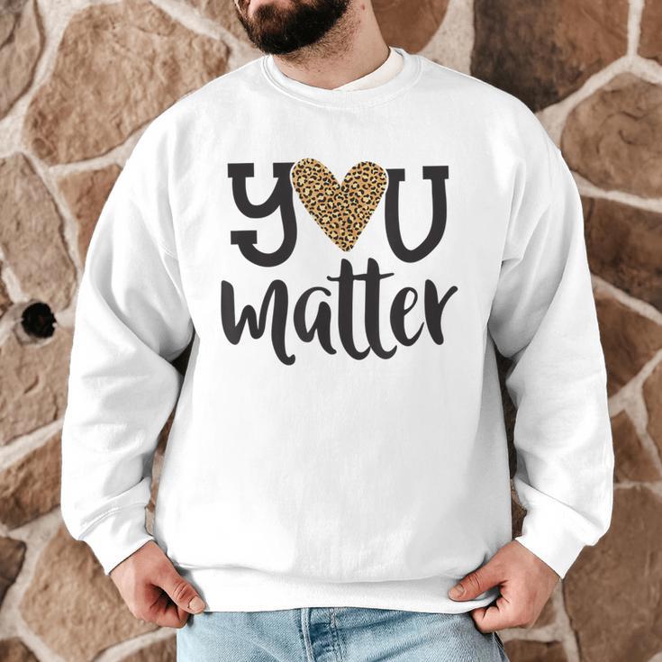 You Matter Leopard Print Teacher Kind Counselor Kindness Men Graphic Sweatshirt, novelty gifts, funny gifts You Matter Leopard Print Teacher Kind Counselor Kindness Men Graphic Sweatshirt, novelty gifts, funny gifts
