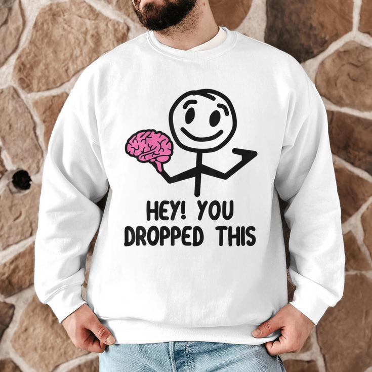 Nerdy Hey You Dropped This Brain Math Teacher Men Graphic Sweatshirt, novelty gifts, funny gifts