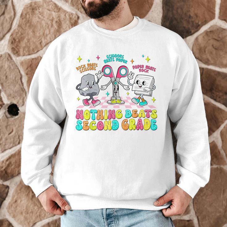 Nothing Beats 2nd Second Grade Back To School Teacher Kids Men Graphic Sweatshirt, novelty gifts, funny gifts