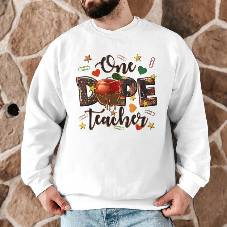 One Dope Teacher Men Graphic Sweatshirt, novelty gifts, funny gifts One Dope Teacher Men Graphic Sweatshirt, novelty gifts, funny gifts