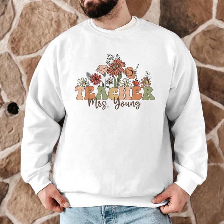Personalized Name Teacher Mrs Young Back To School Custom Men Graphic Sweatshirt, novelty gifts, funny gifts Personalized Name Teacher Mrs Young Back To School Custom Men Graphic Sweatshirt, novelty gifts, funny gifts