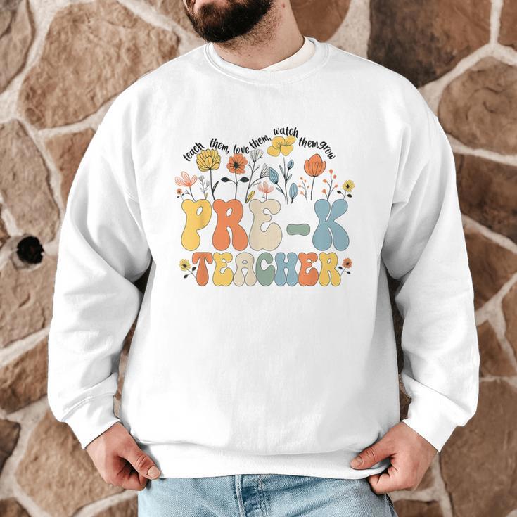 Pre-k Teacher Appreciation Teaching Wildflowers Men Graphic Sweatshirt, novelty gifts, funny gifts