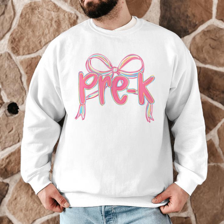 Preppy Pre k Back To School Pre-k Teachers Girls Cute Bow Men Graphic Sweatshirt, novelty gifts, funny gifts Preppy Pre k Back To School Pre-k Teachers Girls Cute Bow Men Graphic Sweatshirt, novelty gifts, funny gifts