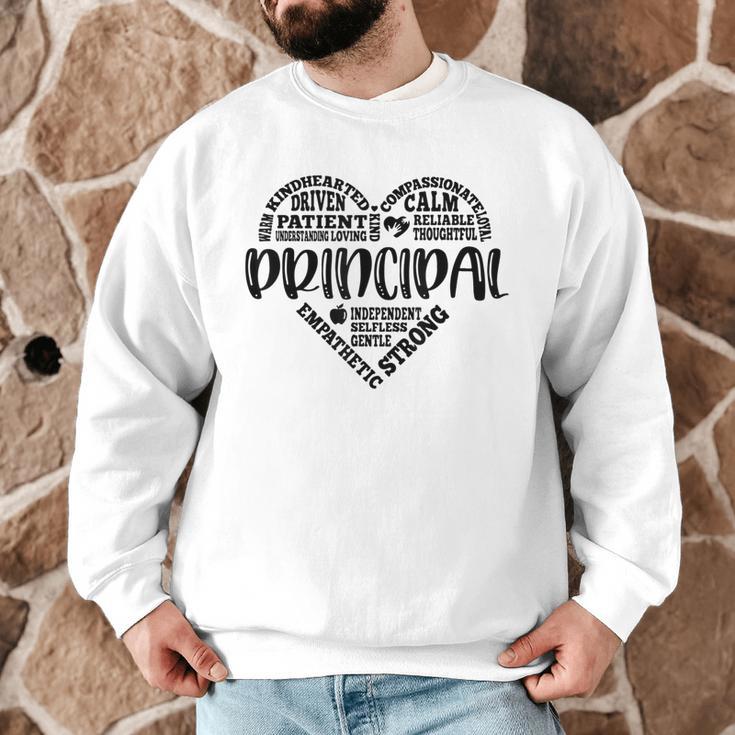 Principal Heart Life School Principal Teacher Appreciation Men Graphic Sweatshirt, novelty gifts, funny gifts