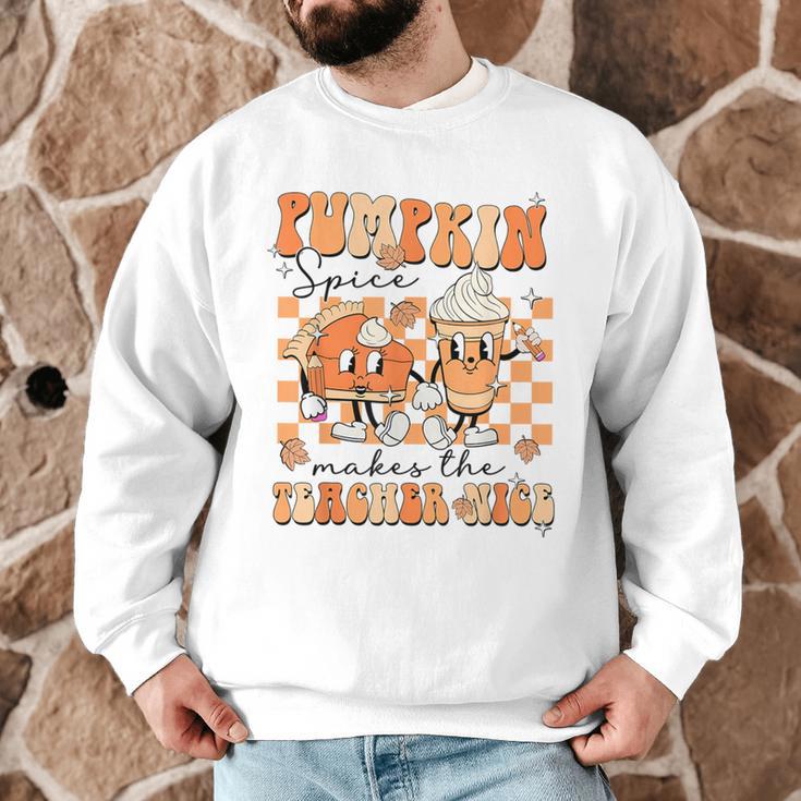 Pumpkin Spice Makes The Teacher Nice Teacher Graduation Men Graphic Sweatshirt, novelty gifts, funny gifts