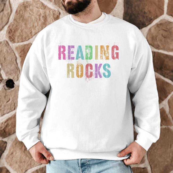 READING ROCKS English Teacher ELA ABCD Read Star Kinder Men Graphic Sweatshirt, novelty gifts, funny gifts READING ROCKS English Teacher ELA ABCD Read Star Kinder Men Graphic Sweatshirt, novelty gifts, funny gifts