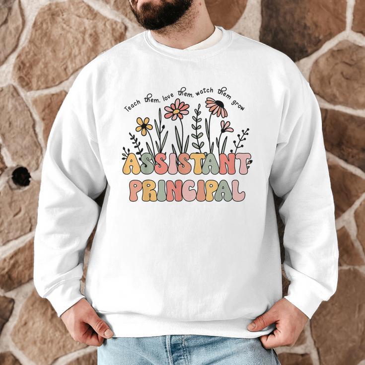 Retro Floral Assistant Principal Shirt For Teachers Day Men Graphic Sweatshirt, novelty gifts, funny gifts