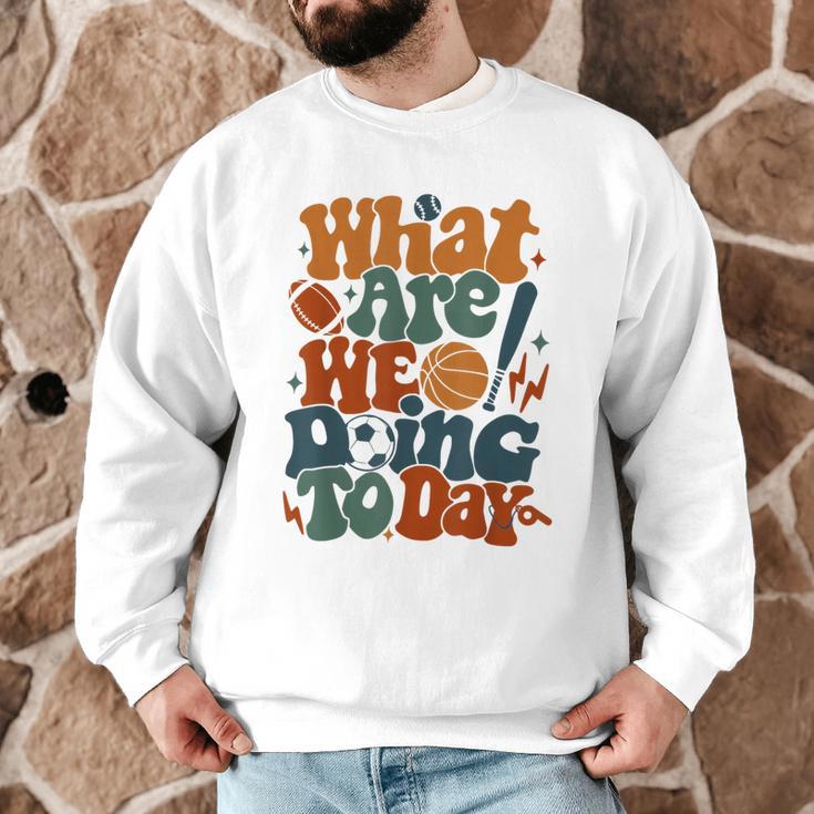 Retro PE Teacher What Are We Doing Today School Coach Women Men Graphic Sweatshirt, novelty gifts, funny gifts Retro PE Teacher What Are We Doing Today School Coach Women Men Graphic Sweatshirt, novelty gifts, funny gifts