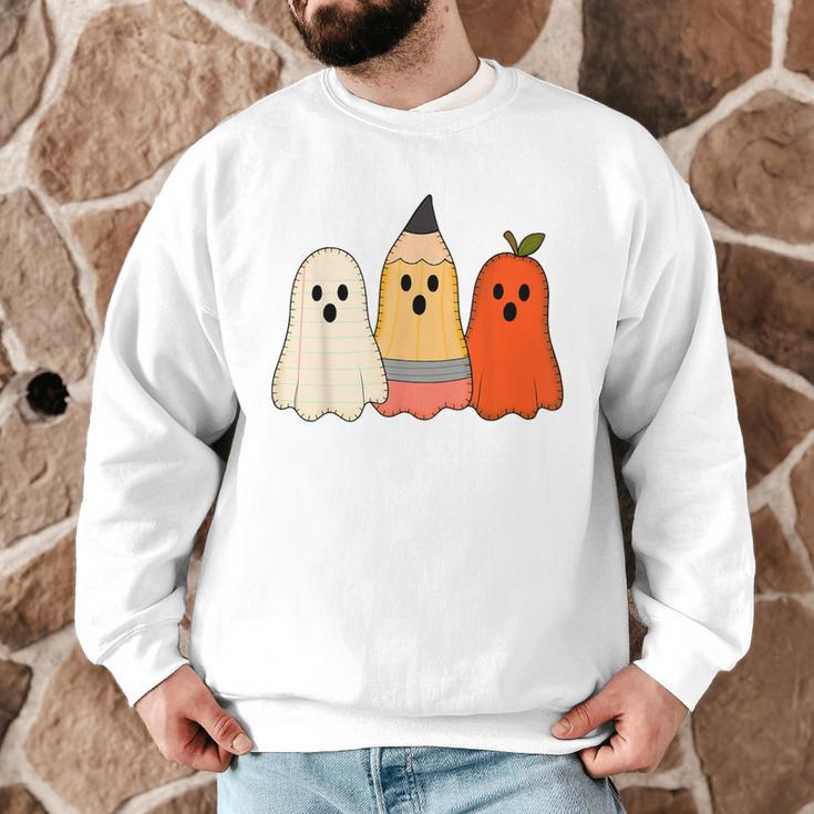 Retro Pencil Ghost Boo Spooky Teacher Halloween Costume Men Graphic Sweatshirt, novelty gifts, funny gifts Retro Pencil Ghost Boo Spooky Teacher Halloween Costume Men Graphic Sweatshirt, novelty gifts, funny gifts