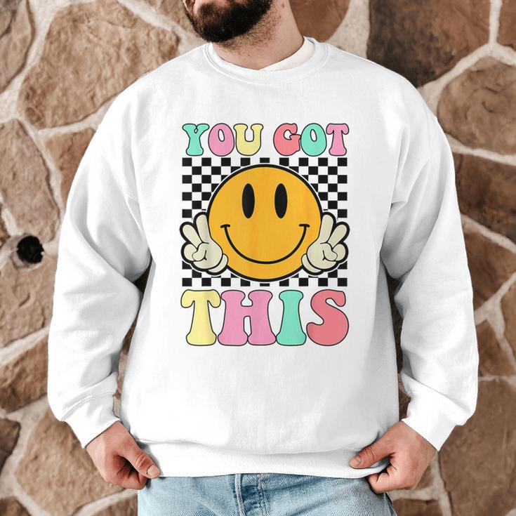 You Got This Retro Smile Motivational Testing Day Teacher Men Graphic Sweatshirt, novelty gifts, funny gifts