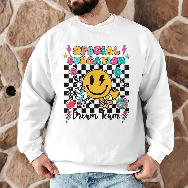 Retro Special Education Squad Groovy Dream Team Teacher Men Graphic Sweatshirt, novelty gifts, funny gifts