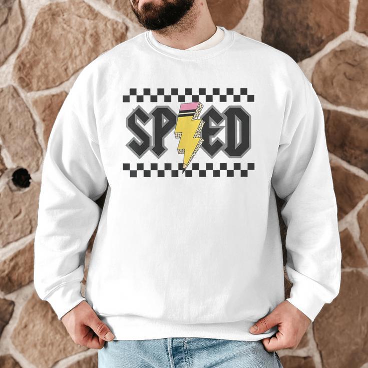 Retro SPED Teacher Pencil Lightning Bolt Back To School Men Graphic Sweatshirt, novelty gifts, funny gifts Retro SPED Teacher Pencil Lightning Bolt Back To School Men Graphic Sweatshirt, novelty gifts, funny gifts