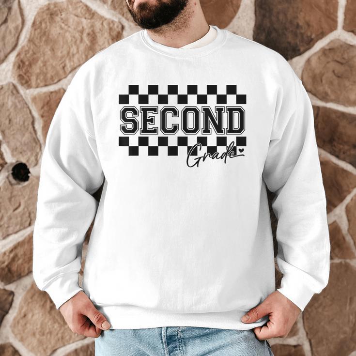 Second Grade Checkered Teacher 1st Day Back To School Women Men Graphic Sweatshirt, novelty gifts, funny gifts Second Grade Checkered Teacher 1st Day Back To School Women Men Graphic Sweatshirt, novelty gifts, funny gifts