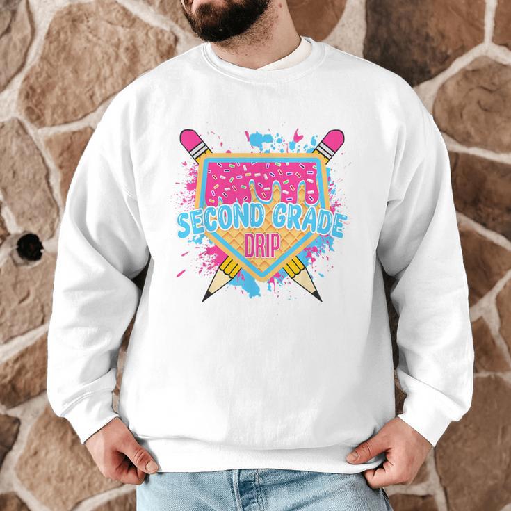 Second Grade Drip Ice Cream Home Plate Baseball Teachers Kid Men Graphic Sweatshirt, novelty gifts, funny gifts Second Grade Drip Ice Cream Home Plate Baseball Teachers Kid Men Graphic Sweatshirt, novelty gifts, funny gifts