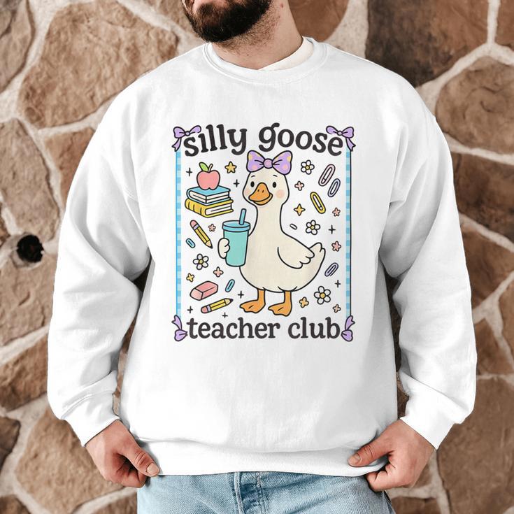 Silly Goose Teacher Club Silly Goose For Teacher Men Graphic Sweatshirt, novelty gifts, funny gifts