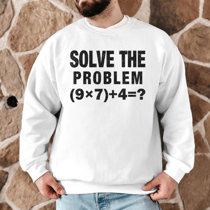 Solve The Problem 9×74 Math Teacher Men Graphic Sweatshirt, novelty gifts, funny gifts