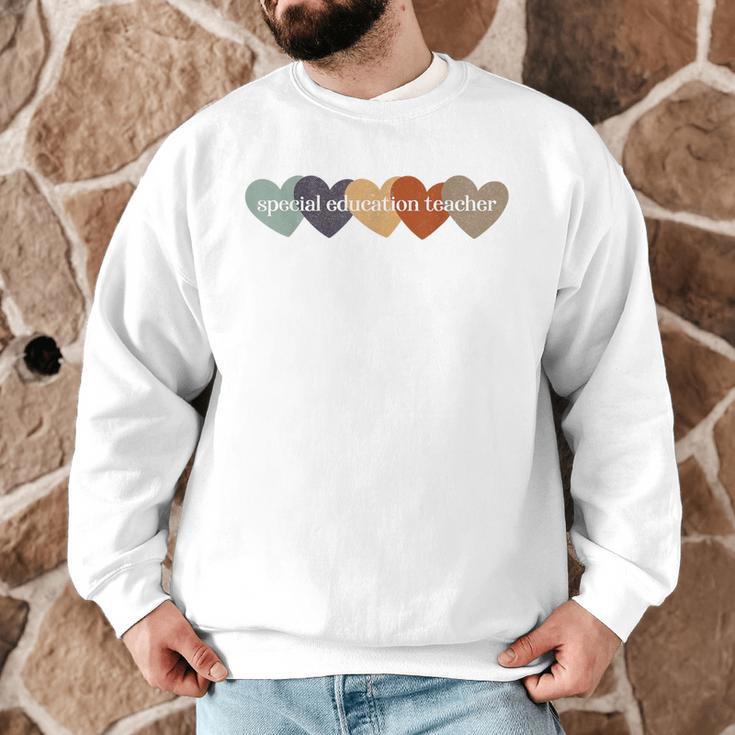 Special Education Teacher Heart Back To School Teach Rainbow Men Women Girls Kids Men Graphic Sweatshirt, novelty gifts, funny gifts