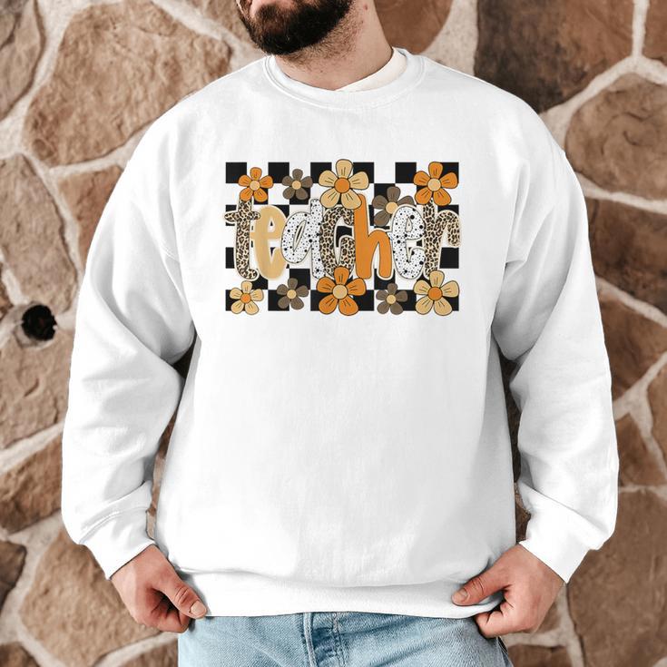 Teacher Appreciation Boho Floral Leopard Checkered Men Graphic Sweatshirt, novelty gifts, funny gifts Teacher Appreciation Boho Floral Leopard Checkered Men Graphic Sweatshirt, novelty gifts, funny gifts