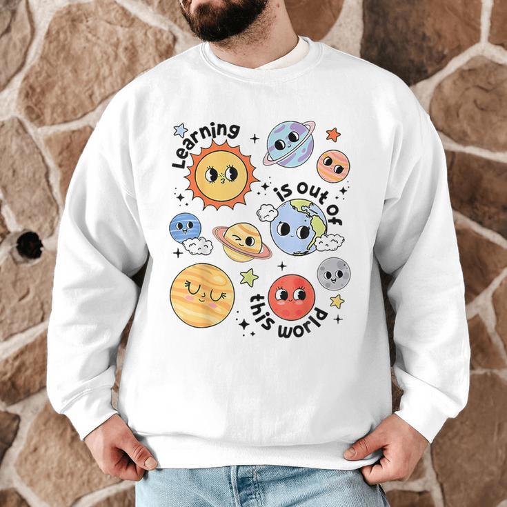 Teacher Space Science Learning Is Out Of World Solar System Men Graphic Sweatshirt, novelty gifts, funny gifts Teacher Space Science Learning Is Out Of World Solar System Men Graphic Sweatshirt, novelty gifts, funny gifts