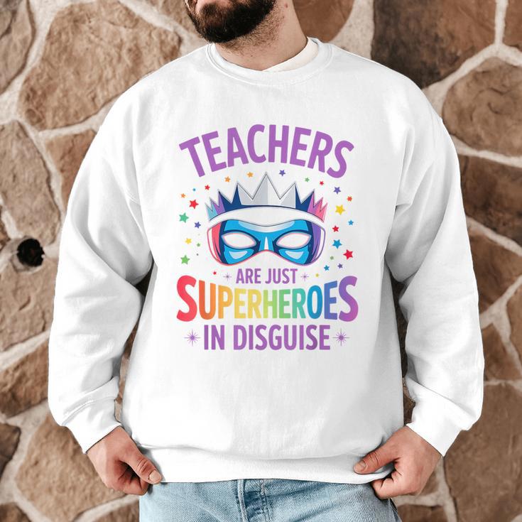 Teachers Are Just Superheroes In Disguise Back To School Men Graphic Sweatshirt, novelty gifts, funny gifts Teachers Are Just Superheroes In Disguise Back To School Men Graphic Sweatshirt, novelty gifts, funny gifts