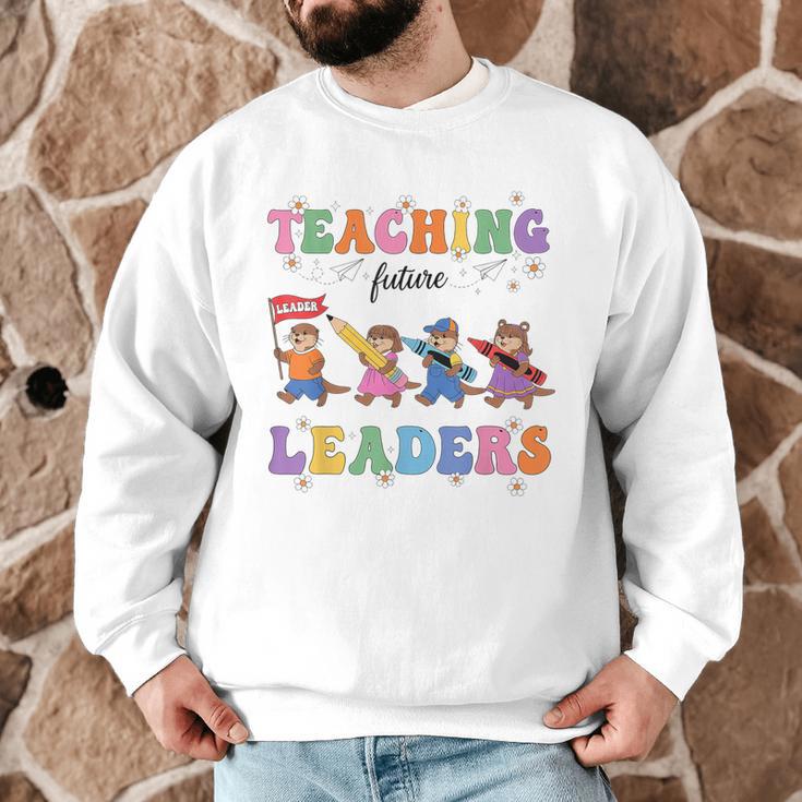 Teaching Future Leaders Otter Back To School Teacher Men Graphic Sweatshirt, novelty gifts, funny gifts Teaching Future Leaders Otter Back To School Teacher Men Graphic Sweatshirt, novelty gifts, funny gifts