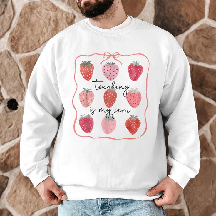 Teaching Is My Jam Teacher Team Crew Cute Strawberry Girls Men Graphic Sweatshirt, novelty gifts, funny gifts Teaching Is My Jam Teacher Team Crew Cute Strawberry Girls Men Graphic Sweatshirt, novelty gifts, funny gifts