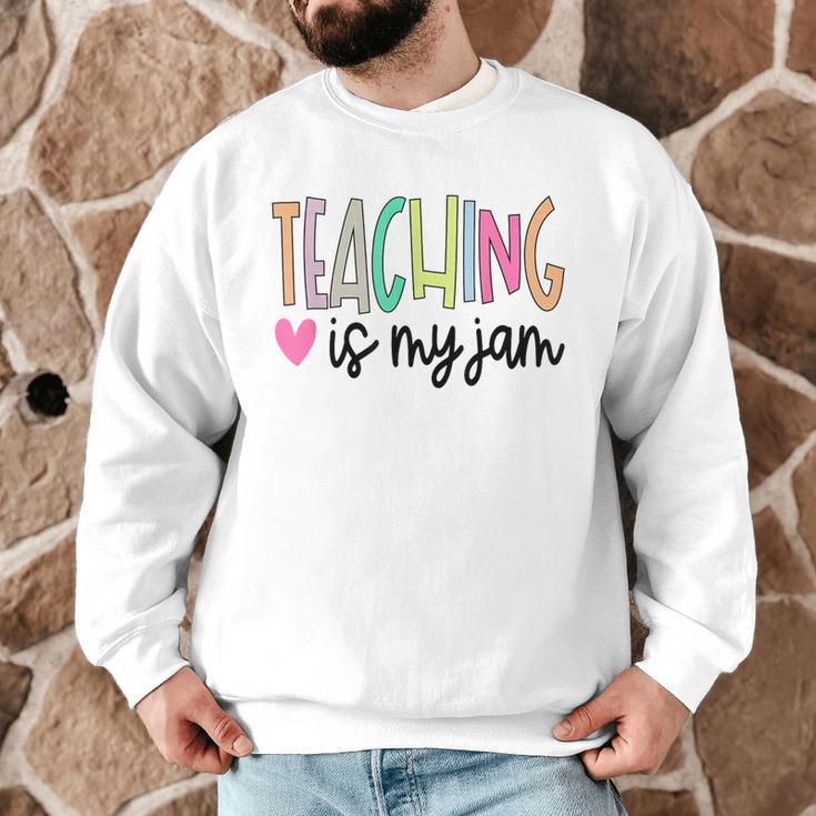 Teaching Is My Jam For Women Teacher Cute Teachers Outfit Men Graphic Sweatshirt, novelty gifts, funny gifts Teaching Is My Jam For Women Teacher Cute Teachers Outfit Men Graphic Sweatshirt, novelty gifts, funny gifts